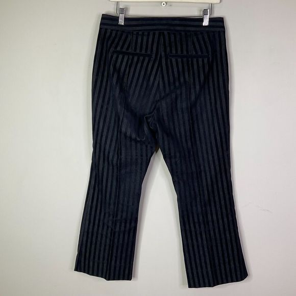 Derek Lam 10 Crosby  Striped Crop Flare Trousers Women Size 8 - Picture 5 of 12